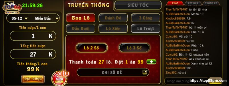 Choi Lo De 1 An 99 tai Top88