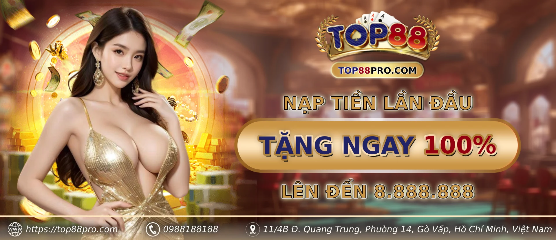 khuyen mai tang 100 phan tram tien nap lan dau tai top88